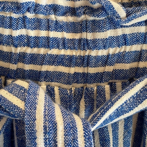 Jolt wide leg engineer stripe linen blend pants blue white size SMALL - Picture 3 of 9